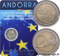 ANDORRE (PRINCIPAUTÉ) Coin-card 2 Euro ACCORD MONÉTAIRE ENTRE L’UE ET ANDORRE 2022 