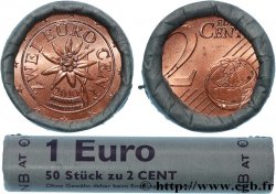 AUTRICHE Rouleau 50 x 2 Cent EDELWEISS 2010 Vienne