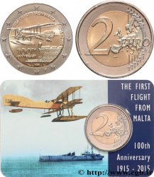 MALTE Coin-Card 2 Euro 100e ANNIVERSAIRE DU 1er VOL À PARTIR DE MALTE 2015 Utrecht