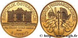 INVESTMENT GOLD 1/25 oz. - 4 Euro LE PHILARMONIQUE DE VIENNE 2016 Vienne