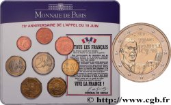 FRANCE SÉRIE Euro BRILLANT UNIVERSEL - 70e ANNIVERSAIRE DE L’APPEL DU 18 JUIN 2010 Pessac - Monnaie de Paris