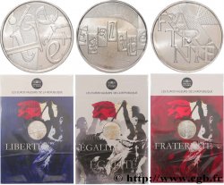 FRANCE Lot 3 x 5 Euro LIBERTÉ ÉGALITÉ FRATERNITÉ  2013 MS