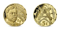 FRANKREICH BELLE EPREUVE 5 Euro (or) 100 ANS DE LA DISPARITION DE GUSTAVE EIFFEL 2023 Pessac - Monnaie de Paris