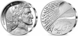 FRANCE BELLE EPREUVE 20 Euro DANTE ALIGHIERI 2021 Pessac - Monnaie de Paris