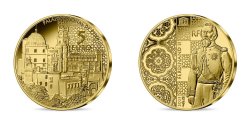 FRANCIA BELLE EPREUVE 5 Euro (or) UNESCO - PALAIS NATIONAL DE PENA 2023 Pessac - Monnaie de Paris