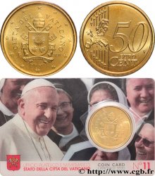 VATICAN Coin-Card (n°11) 50 Cent ARMOIRIES DU PAPE FRANÇOIS
 2020 Rome