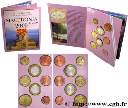 MACEDONIA DEL NORTE Série 8 médailles, Essai Euros fantaisies 2005 SC