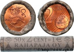 FINLANDIA Rouleau 50 x 2 Cent LION HÉRALDIQUE 2003 Vanda