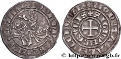 HAINAUT - COMTÉ DE HAINAUT - JEAN II D AVESNES Demi-gros au cavalier ou baudequin
