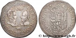 NAVARRE-BÉARN - HENRI III DE NAVARRE, II DE BÉARN ET MARGUERITE DE VALOIS Teston TTB+/TTB