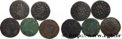 PRINCIPAUTÉ DE CHÂTEAU-REGNAULT - FRANÇOIS DE BOURBON-CONTI Lot de 5 doubles tournois, type 13
