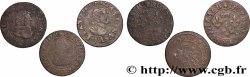 PRINCIPAUTY OF DOMBES - GASTON OF ORLEANS Double tournois, type 8, lot de 3 ex. 