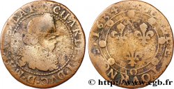 ARDENNES - PRINCIPAUTÉ SOUVERAINE D ARCHES-CHARLEVILLE - CHARLES Ier DE GONZAGUE Double tournois, col fraisé B+