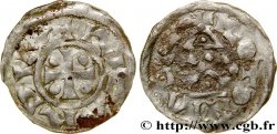 NORMANDIE - DUCHÉ DE NORMANDIE - RICHARD Ier Denier, type &nbsp;au fronton&nbsp; TB+/TB