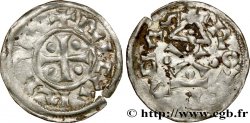 NORMANDIE - DUCHÉ DE NORMANDIE - RICHARD Ier Denier, type  au fronton  TB+
