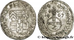 ALSACE - COMTÉ DE HANAU-LICHTENBERG - FRÉDÉRIC-CASIMIR Vierer ou deux kreutzers ou demi-batzen TTB