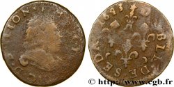 PRINCIPAUTY OF SEDAN - FREDERIC-MAURICE OF LA TOUR D&nbsp;AUVERGNE Double tournois, type 14 (grande collerette/petite tour en haut du champ)