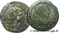 ARDENNES - PRINCIPAUTY OF ARCHES-CHARLEVILLE - CHARLES II OF GONZAGUE Lot de 2 doubles tournois, type 24
