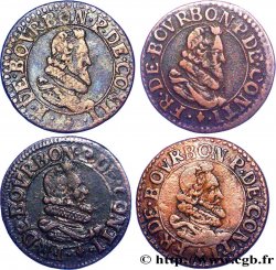 PRINCIPAUTÉ DE CHÂTEAU-REGNAULT - FRANÇOIS DE BOURBON-CONTI Lot de 4 doubles tournois, type 5 TB+/TTB