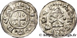NORMANDIE - DUCHÉ DE NORMANDIE - RICHARD Ier Denier, type &nbsp;au fronton&nbsp; TTB+