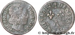 ARDENNES - PRINCIPAUTÉ SOUVERAINE D&nbsp;ARCHES-CHARLEVILLE - CHARLES II DE GONZAGUE Denier tournois, type 2