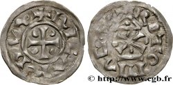 NORMANDIE - DUCHÉ DE NORMANDIE - RICHARD Ier Denier, type &nbsp;au fronton&nbsp; TTB