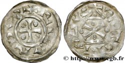 NORMANDIE - DUCHÉ DE NORMANDIE - RICHARD Ier Denier, type &nbsp;au fronton&nbsp; TTB+