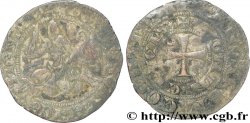 HAINAUT - COMTÉ DE HAINAUT - MARGUERITE DE CONSTANTINOPLE Demi-gros au cavalier ou baudequin TB+