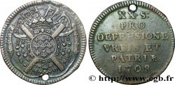 FLANDRE - SIÈGE DE LILLE Vingt sols, monnaie obsidionale