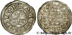 NORMANDIE - DUCHÉ DE NORMANDIE - RICHARD Ier Denier, type &nbsp;au fronton&nbsp; TTB