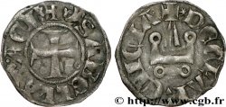 CROISADES - PRINCIPAUTÉ D&nbsp;ACHAÏE - ISABELLE DE VILLEHARDOUIN Denier TB+