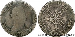 NAVARRE-BÉARN - HENRI III DE NAVARRE, II DE BÉARN Demi-franc TB/TB+