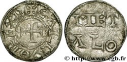 POITOU - COMTÉ DE POITOU - MONNAYAGE IMMOBILISÉ AU NOM DE CHARLES II LE CHAUVE Denier TTB+