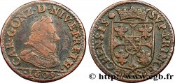 ARDENNES - PRINCIPAUTÉ SOUVERAINE D&nbsp;ARCHES-CHARLEVILLE - CHARLES Ier DE GONZAGUE Liard au buste large TTB/TTB+