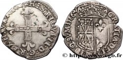 NAVARRE-BÉARN - HENRI III DE NAVARRE, II DE BÉARN Quart d écu de Navarre TTB