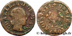 ARDENNES - PRINCIPAUTÉ SOUVERAINE D ARCHES-CHARLEVILLE - CHARLES II DE GONZAGUE Denier tournois, type 3