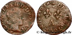 ARDENNES - PRINCIPAUTÉ SOUVERAINE D&nbsp;ARCHES-CHARLEVILLE - CHARLES II DE GONZAGUE Denier tournois, type 3