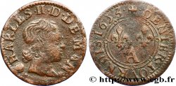 ARDENNES - PRINCIPAUTY OF ARCHES-CHARLEVILLE - CHARLES II OF GONZAGUE Denier tournois, type 3