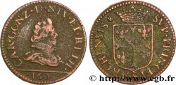 ARDENNES - PRINCIPAUTY OF ARCHES-CHARLEVILLE - CHARLES I OF GONZAGUE Liard, type 2B