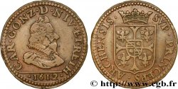 ARDENNES - PRINCIPAUTY OF ARCHES-CHARLEVILLE - CHARLES I OF GONZAGUE Liard au buste large, frappé sur flan large BB