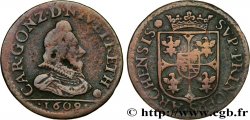 ARDENNES - PRINCIPAUTY OF ARCHES-CHARLEVILLE - CHARLES I OF GONZAGUE Liard, type 3A