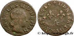 ARDENNES - PRINCIPAUTY OF ARCHES-CHARLEVILLE - CHARLES II OF GONZAGUE Denier tournois, type 3