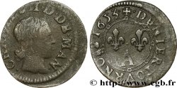 ARDENNES - PRINCIPAUTY OF ARCHES-CHARLEVILLE - CHARLES II OF GONZAGUE Denier tournois, type 3