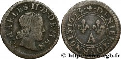 ARDENNES - PRINCIPAUTÉ SOUVERAINE D&nbsp;ARCHES-CHARLEVILLE - CHARLES II DE GONZAGUE Denier tournois, type 3