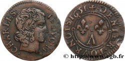 ARDENNES - PRINCIPAUTY OF ARCHES-CHARLEVILLE - CHARLES II OF GONZAGUE Denier tournois, type 2