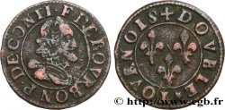 PRINCIPALITY OF CHATEAU-REGNAULT - FRANCIS OF BOURBON-CONTI Double tournois, type 15, buste A