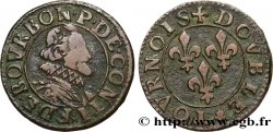 PRINCIPALITY OF CHATEAU-REGNAULT - FRANCIS OF BOURBON-CONTI Double tournois, type 14, buste A