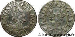 PRINCIPALITY OF CHATEAU-REGNAULT - FRANCIS OF BOURBON-CONTI Double tournois, type 15, buste B