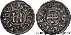DAUPHINÉ - ARCHEVÊCHÉ DE VIENNE - ANONYMES Denier anonyme ou viennois au monogramme d Henri III le Noir