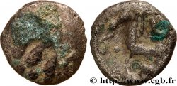 RÈMES (Région de Reims) Quart de statère “aux segments de cercles”, cheval à gauche